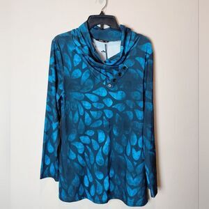 NWT Lily by Firmiana Cowl Neck Tunic Size L